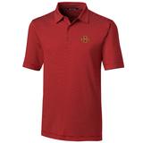 Men's Cutter & Buck Red Iowa State Cyclones Big Tall Forge Pencil Stripe Polo
