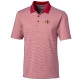 Men's Cutter & Buck Red Iowa State Cyclones Big Tall Forge Tonal Stripe Polo