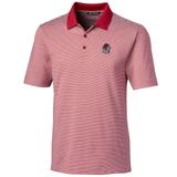 Men's Cutter & Buck Red Georgia Bulldogs Big Tall Forge Tonal Stripe Polo