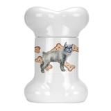 Tucker Murphy Pet™ Schnauzer Bone Shaped Pet Treat Jar Ceramic | 9 H x 6 W x 5 D in | Wayfair 929A2DABF41D4F6C9EE0C3993640B8C4