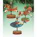 The Holiday Aisle® 3 Piece Carousel Wooden Hanging Figurine Ornament Set Wood in Brown | 5 H x 5 W x 0.25 D in | Wayfair