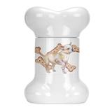 Tucker Murphy Pet™ Chihuahua Leg up Bone Shaped Pet Treat Jar Ceramic | 9 H x 6 W x 5 D in | Wayfair A3EE90688F7A45908BF3F91D3E38876D