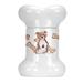 Tucker Murphy Pet™ Staffordshire Bull Terrier Bone Shaped Pet Treat Jar Ceramic, Size 9.0 H x 6.0 W x 5.0 D in | Wayfair