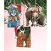 The Holiday Aisle® 3 Piece Cats Wooden Hanging Figurine Ornament Set Wood in Brown | 5 H x 5 W x 0.25 D in | Wayfair