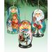 The Holiday Aisle® 3 Piece Play Dolls Wooden Hanging Figurine Ornament Set Wood in Brown | 5 H x 5 W x 0.25 D in | Wayfair