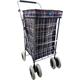 4/6 Wheel Strong Shopping Trolley Travel Market Walk Push Cart Beautiful Color Wheeled Bag (6 Wheel 60L, Brown)