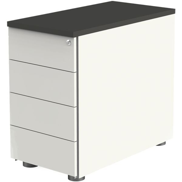 Kerkmann Anstellcontainer » Move 4« mit klassischen Schubladen weiß, 43x76x80 cm Image