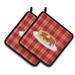 Caroline's Treasures Pancake Face Potholder Polyester in Red | 7.5 W in | Wayfair BB7049PTHD