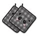 Caroline's Treasures Panda Bear Face Potholder Polyester in Black/Gray | 7.5 W in | Wayfair BB7036PTHD