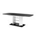 Orren Ellis Surbit Extendable Dining Table Wood in White/Black | 29.5 H in | Wayfair AF49FABA421549ECAEAA280E3D12AF0F