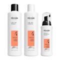 Nioxin System Kit 4 Hair Color For Women and Men, with Progressed & Advanced Thinning Hair, 3-Pieces Set