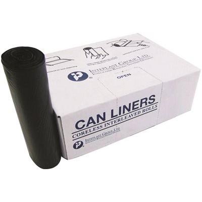 Inteplast Group SL3858150K 38 x 58 in. 1.50 mm Low Density Can Liner44; Black - 20 per Roll44; Roll