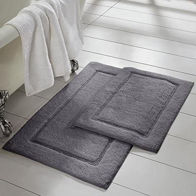 Amrapur Overseas 2-Pack Solid Loop with non-slip backing Bath Mat Set (17-inch by 24-inch & 21-inch