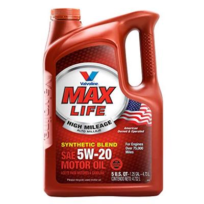 Valvoline High Mileage with MaxLife Technology 5W-20 Synthetic Blend Motor Oil - 5qt (782253)