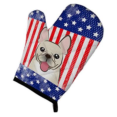 Caroline's Treasures BB2168OVMT American Flag and French Bulldog Oven Mitt, 12" by 8.5", Multicolor