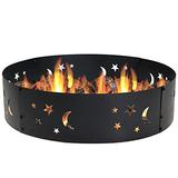 Sunnydaze Big Sky Fire Pit Campfire Ring, Large Outdoor Heavy Duty Metal Wood Burning Firepit, 36 In screenshot. Outdoor Decor directory of Home & Garden.