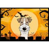 Caroline's Treasures Halloween Wire Haired Fo by Terrier Indoor or Outdoor Mat, 24 by 36