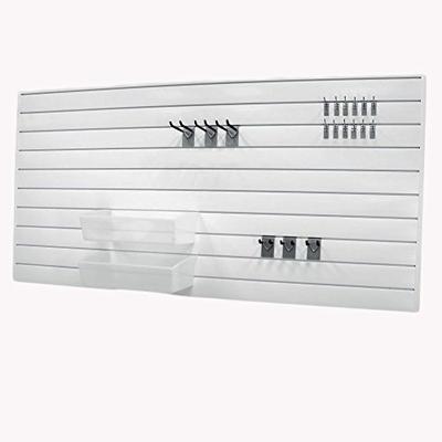 Proslat 33001 Gardener Bundle with Slat Wall Panels, Hook Kit and X-Large Probins, White