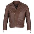 Mens Ashwood Diamond Vintage Brown, Tan Biker Style Leather Jacket - Red, Black Leather Jackets (Brown, Medium)