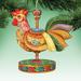 The Holiday Aisle® Carousel Rooster Holiday Shaped Wood Ornament Wood in Brown/Orange | 5.5 H x 5 W x 0.5 D in | Wayfair