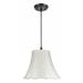 Winston Porter Erick 1 - Light Single Cone Pendant Fabric in Brown/White | 11.5 H x 14 W x 7 D in | Wayfair 0EECA77AE1B14976A7B516B021A82BBD