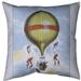 East Urban Home Hot Air Balloon Poster Throw Pillow Cover Cotton in Blue | 20 H x 20 W x 1.5 D in | Wayfair DFB28407F307426CA5F42B54BEA07861