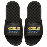 Men's ISlide Black Michigan Wolverines Hoop Slide Sandals