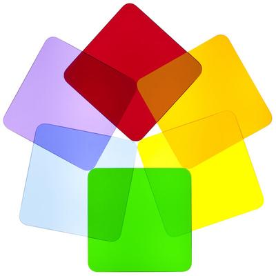Whitney Brothers WB7724S 5 1/2" Children's Acrylic Color Wheel Squares - 6/Set