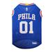 NBA Eastern Conference Mesh Jersey for Dogs, Small, Philadelphia 76ers, Multi-Color