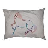 Tucker Murphy Pet™ Carmean Japanese Vintage Watercolor Horse Designer Pillow Fabric | 7 H x 52 W x 42 D in | Wayfair
