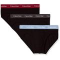 Calvin Klein Men's Hip Brief 3pk, Black (B-Iron Gate/Scooter/Wedgewood Wb Mfn), S (Pack of 3)