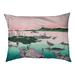 Tucker Murphy Pet™ Burkart Tsukuda Island in Musashi Province Dog Pillow/Classic Polyester in Pink/Green | 17 H x 42 W x 42 D in | Wayfair