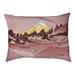 Tucker Murphy Pet™ Burkart Mt. Fuji Reflected in Lake Kawaguchi Indoor/Outdoor Dog Pillow/Classic /Fleece in Red | 17 H x 42 W x 42 D in | Wayfair