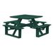 Red Barrel Studio® Bathilda Outdoor Picnic Table Plastic in Green | 79 W x 79 D in | Wayfair DD81907564024449AAAF62D0508CAAAA