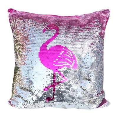 Dennis East 11606 - Sequin Flamingo Pillow Size: 16