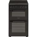 Hotpoint 50cm Double Cavity Electric Cooker - Black