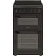 Hotpoint 50cm Double Cavity Electric Cooker - Black