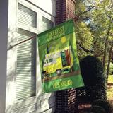 Caroline's Treasures Greatest Adventure Camper 2-Sided Polyester 40 x 28 in. House Flag in Green/Yellow | 40 H x 28 W in | Wayfair BB5478CHF