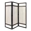 Bayou Breeze Tangier 72" W x 72" H 3 - Panel Solid Wood Folding Room Divider Wood in Brown | 72 H x 72 W x 2 D in | Wayfair