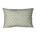 Latitude Run® Avicia Chevrons Indoor/Outdoor Lumbar Pillow Polyester/Polyfill blend in Orange/Blue | 14 H x 20 W x 3 D in | Wayfair