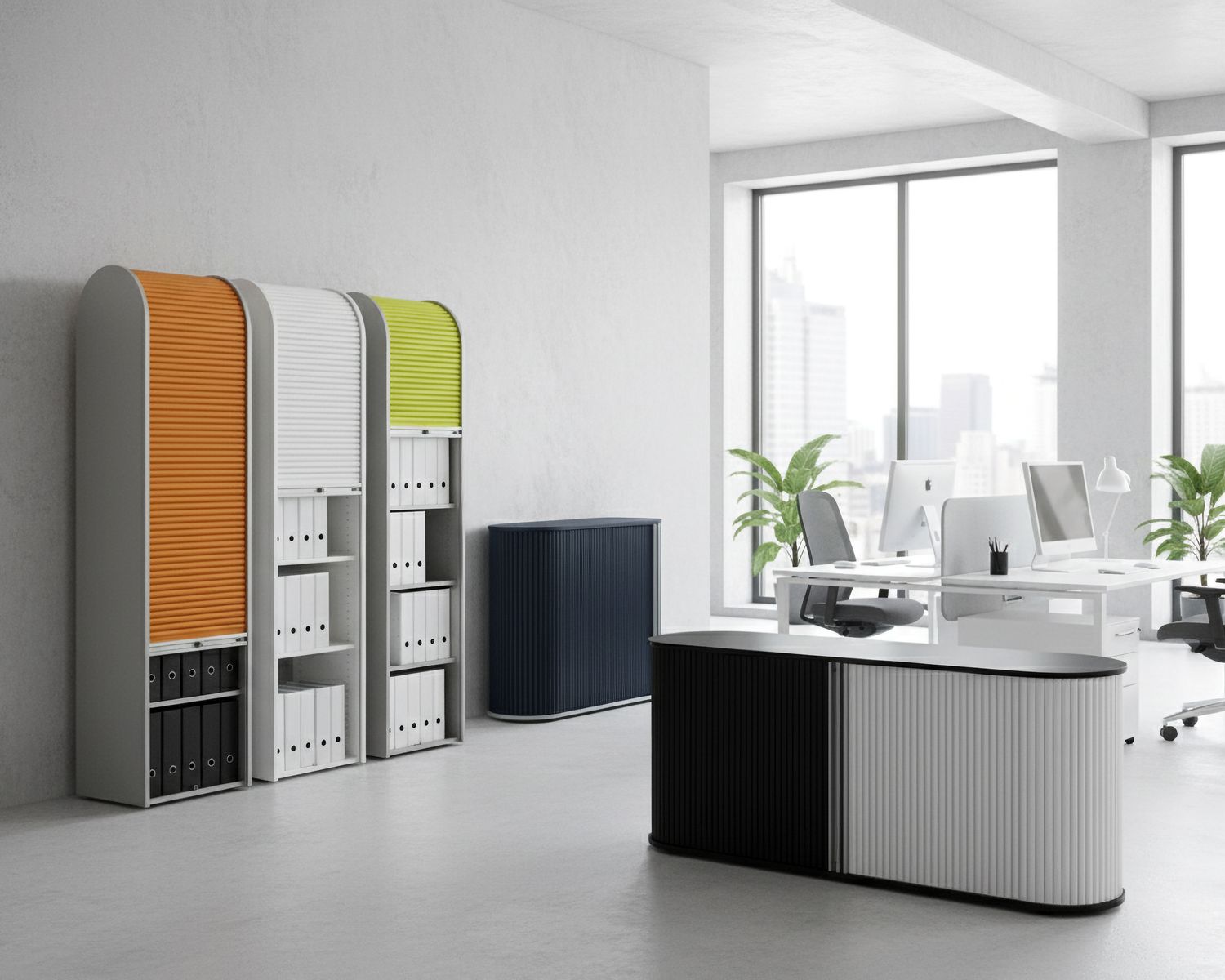 Klenk Dancer Schränke - Korpus mit Rollladen Universalschrank Weiss