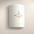 Asavva 10 1/2"H White Bisque Starburst Outdoor Wall Light