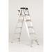 Bauer Corporation 12' 5 - Step Aluminum Lightweight Folding Step Ladder Aluminum in Gray | 46 W x 96 D in | Wayfair 25112