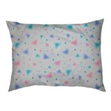 Tucker Murphy Pet™ Byrge Pink 90s Retro Pillow Polyester/Fleece in Pink/Blue | Medium (29.5" W x 19.5" D x 9.5" H) | Wayfair