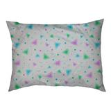 Tucker Murphy Pet™ Byrge Pink 90s Retro Pillow Polyester/Fleece in Green/Indigo | Extra Large (52" W x 42" D x 17" H) | Wayfair