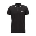 BOSS Mens Paddy Pro Regular-fit Polo Shirt in Cotton-Blend piqué with S.Café® Black