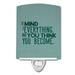 Caroline's Treasures What You Think You Become Ceramic Night Light Ceramic in Blue/Green | 6 H x 4 W x 3 D in | Wayfair BB5454CNL