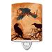 Caroline's Treasures Beware of the Crows Halloween Ceramic Night Light Ceramic in Orange | 6 H x 4 W x 3 D in | Wayfair SB3009CNL