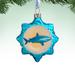 Designocracy Shark Keepsake Glass Holiday Shaped Ornament Glass in Blue/Brown | 3 H x 2.5 W x 1 D in | Wayfair 776287