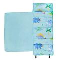 Wildkin Dinosaur Land Microfiber 1.57" Thick Folding Nap Mat Fabric in Blue/Pink/White | 50 H x 20 W x 1.57 D in | Wayfair 49408